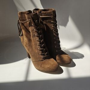 INC suede booties